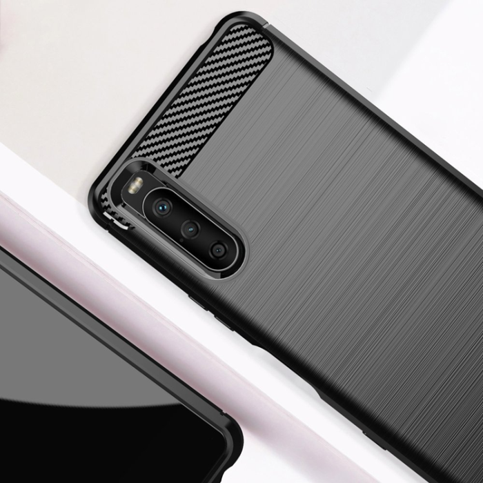 UTGATT5 - Sony Xperia 10 III Skal Carbon Flexible - Svart