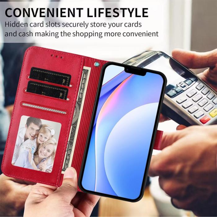 OEM - Samsung Galaxy A57 Plånboksfodral RFID Skydd Konstläder - Rosa