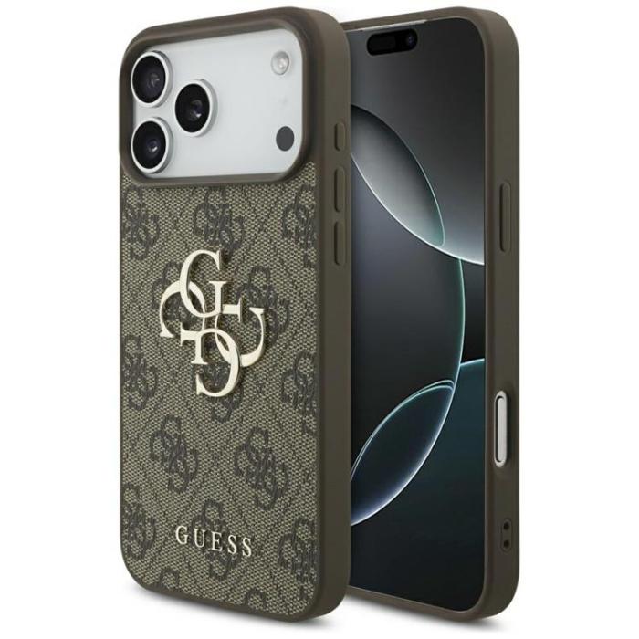 Guess - Guess iPhone 17 Pro Max Mobilskal 4G Big Logo - Brun
