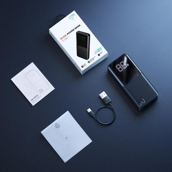 SiGN - SiGN Super Charge LED Powerbank 30000 mAh, 22.5W - Svart