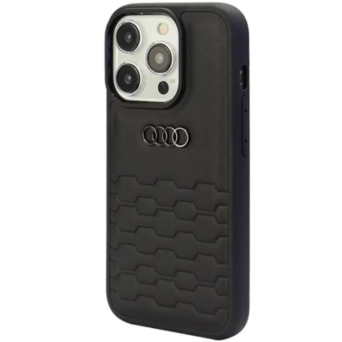 Audi - Audi iPhone 15 Pro Max Mobilskal Syntetiskt Läder - Svart