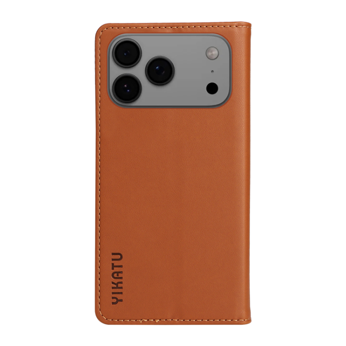 YIKATU - Yikatu iPhone 17 Pro Max Plånboksfodral Magnetic Closure - Brun
