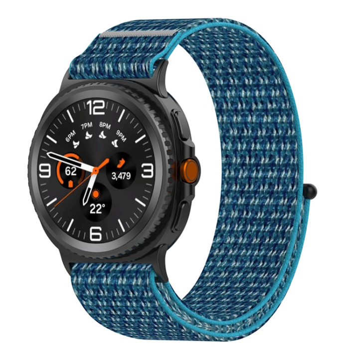 A-One Brand - Galaxy Watch 8 (44mm/40mm)/8 Classic (46mm) Armband Vävt - Havsblå