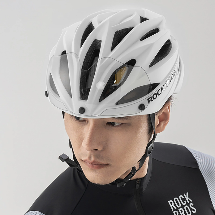 Rockbros - Rockbros Cykelhjälm Avtagbara UV-Skyddsglasögon - Brun