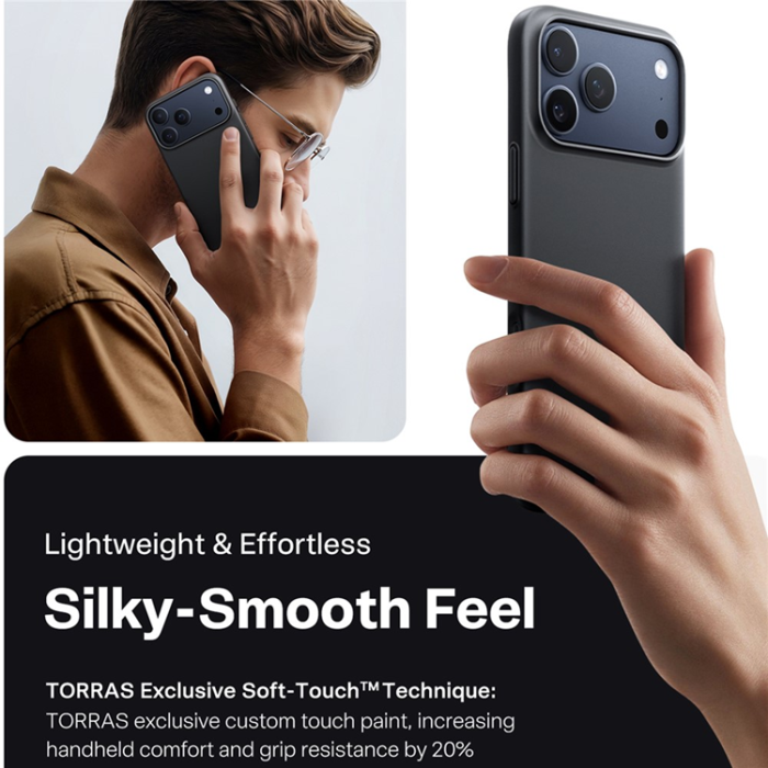 Torras - TORRAS iPhone 17 Pro Mobilskal MagSafe Shockproof - Svart