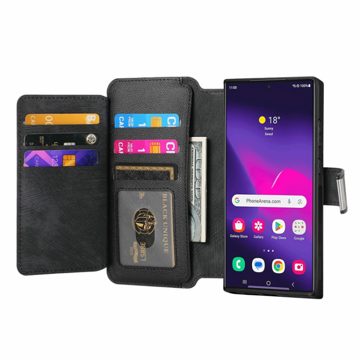 CASENEO - Caseneo Plånboksfodral För Galaxy S26 Ultra Magnetic Läder - Svart