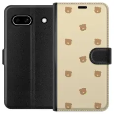 Gustaf - Pl&aring;nboksfodral till Google Pixel 7a med Bj&ouml;rnm&ouml;nster