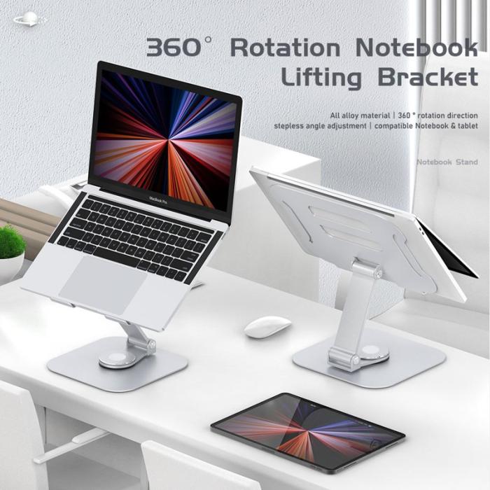R-JUST - R-JUST BJ01-02 Laptop Riser Ställning Aluminium Alloy Grå