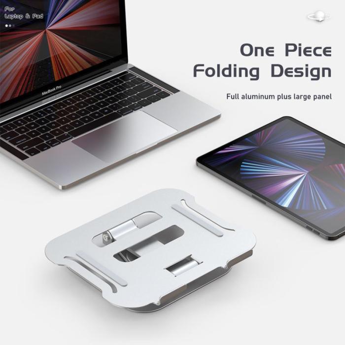 R-JUST - R-JUST BJ01-02 Laptop Riser Ställning Aluminium Alloy Grå