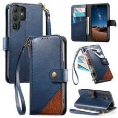 OEM - Mobilfodral f&ouml;r Samsung Galaxy S26 Ultra TPU + Konstl&auml;der - Bl&aring;