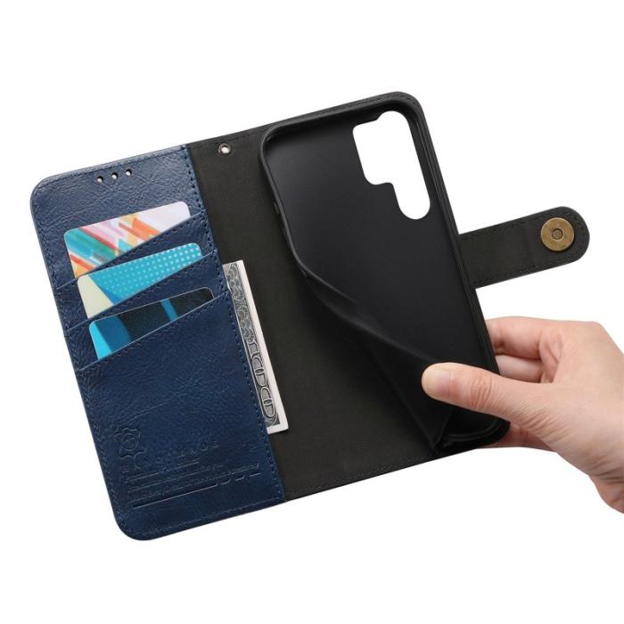 OEM - Mobilfodral för Samsung Galaxy S26 Ultra TPU + Konstläder - Blå