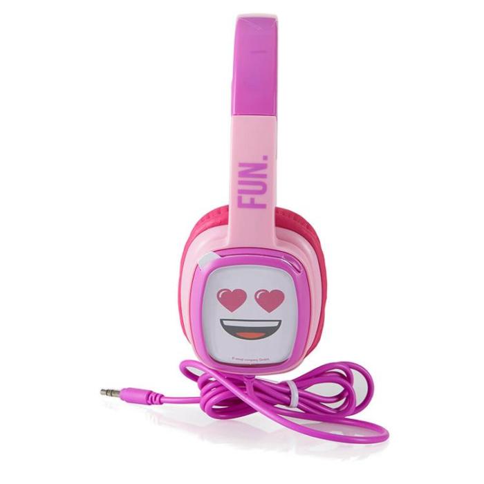 EMOJI - EMOJI Hörlurar Flip'N'Switch Junior On-Ear Trådad 80dB - Rosa