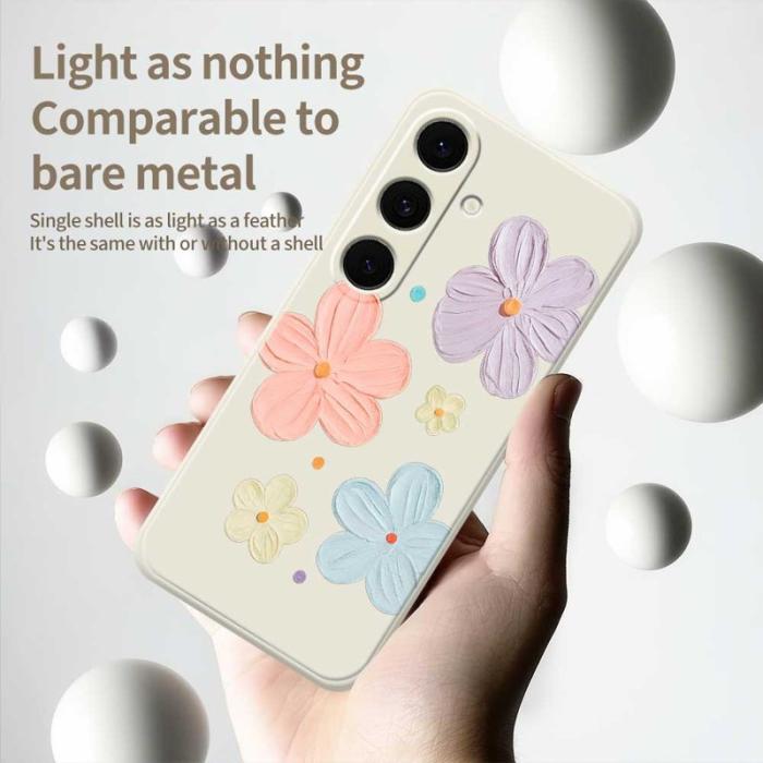 OEM - Mobilskal för Samsung Galaxy S26 TPU Blommönster - Svart
