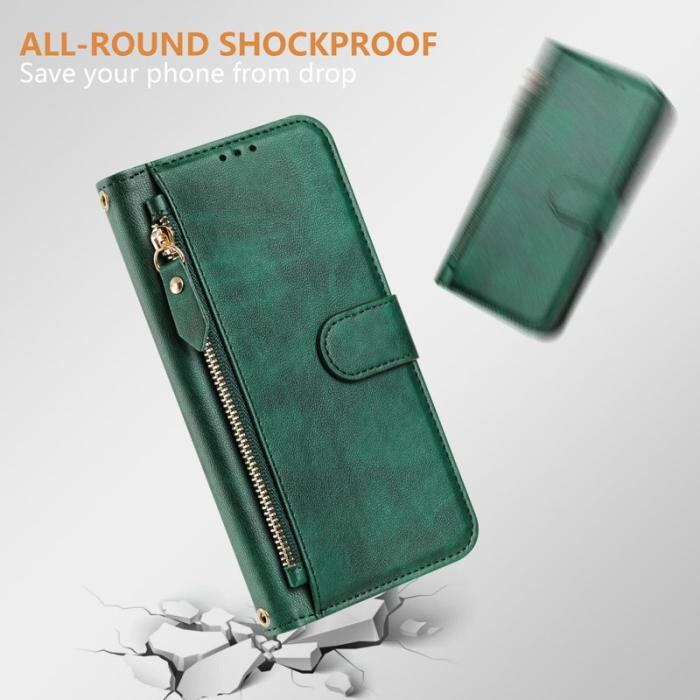 OEM - Mobilfodral för Samsung Galaxy S26 Ultra Konstläder Fickor - Grön