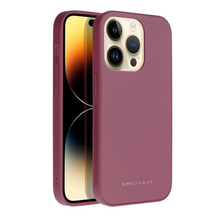 Roar - Roar Matte Glass Skal för iPhone 14 claret