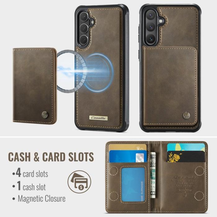 Caseme - CaseMe Mobilskal för Samsung Galaxy S26 Magnetiskt Konstläder PC + TPU - Kaffe