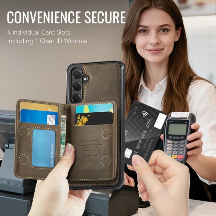 Caseme - CaseMe Mobilskal för Samsung Galaxy S26 Magnetiskt Konstläder PC + TPU - Kaffe