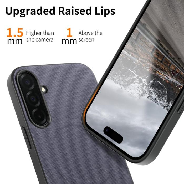 OEM - Mobilskal för Samsung Galaxy S26 Magnetiskt Konstläder + PC + TPU - Lila