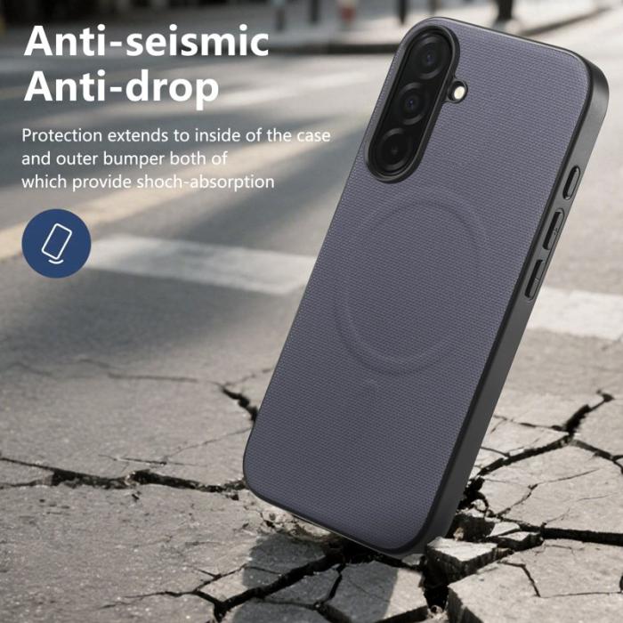 OEM - Mobilskal för Samsung Galaxy S26 Magnetiskt Konstläder + PC + TPU - Lila