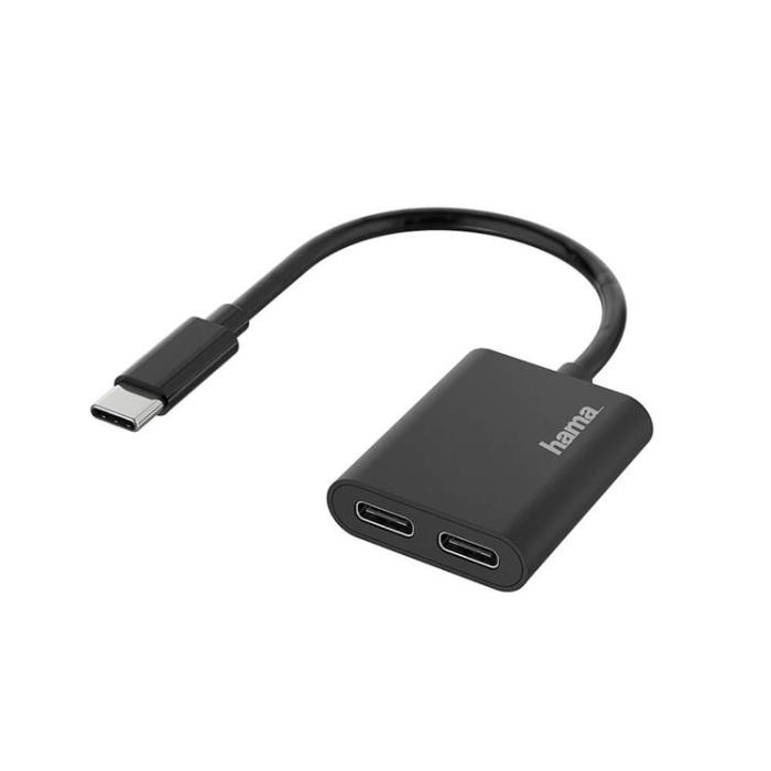 UTGATT - Hama USB-C Ljud / Laddningsadapter 2-i-1