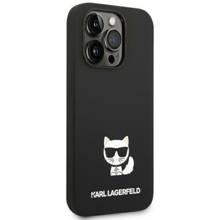 KARL LAGERFELD - Karl Lagerfeld iPhone 14 Pro Max Skal Silicone Choupette Body - Svart