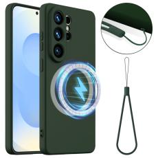 OEM - Mobilskal f&ouml;r Samsung Galaxy S26 Ultra Magnetiskt Silikon - M&ouml;rkgr&ouml;n