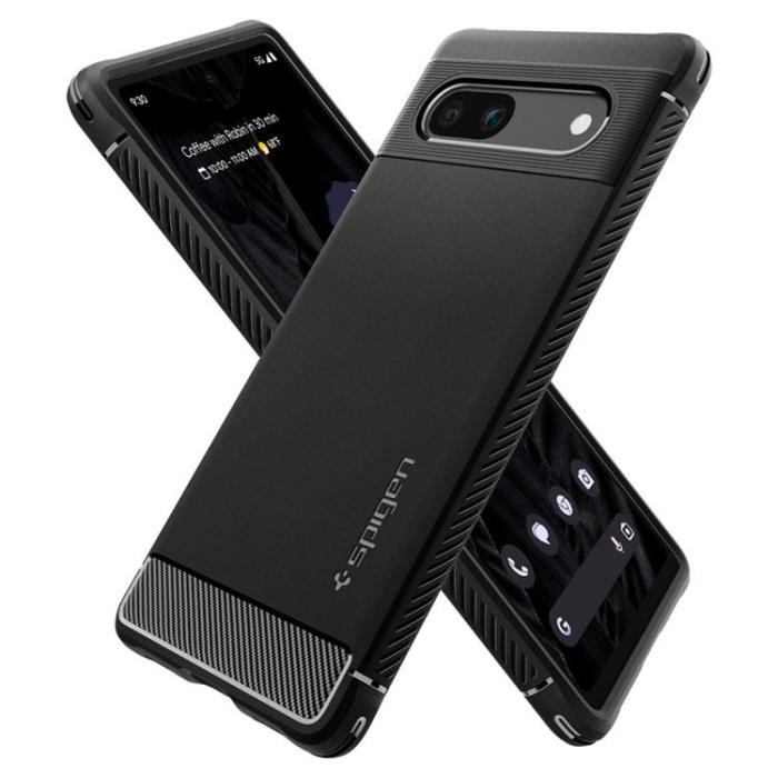 UTGATT - Spigen Google Pixel 7A Mobilskal Rugged Armor - Matte Svart