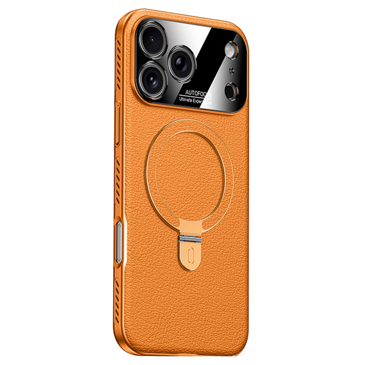 iPhone 17 Pro Max Mobilskal MagSafe Kickstand Electroplated Cooling - Orange (Orange) | 2353 | AlltMobil