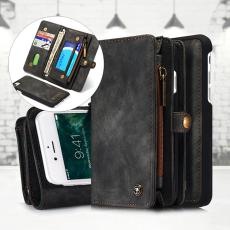 Caseme - CASEME 008 2-i-1 Pl&aring;nboksfodral Vintage Konstl&auml;der iPhone 7/8/SE Gr&aring;