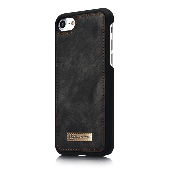 Caseme - CASEME 008 2-i-1 Plånboksfodral Vintage Konstläder iPhone 7/8/SE Grå