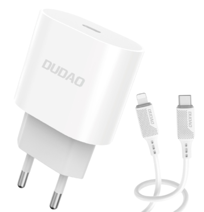 Dudao - iPhone 14 Pro Max Laddare - 2M Kabel & Väggladdare 20W - Dudao