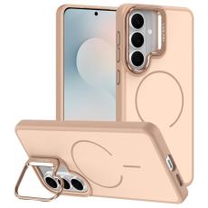 OEM - Mobilskal till Samsung Galaxy S26 Plus Plast Med F&auml;llbar St&auml;llning - Guld