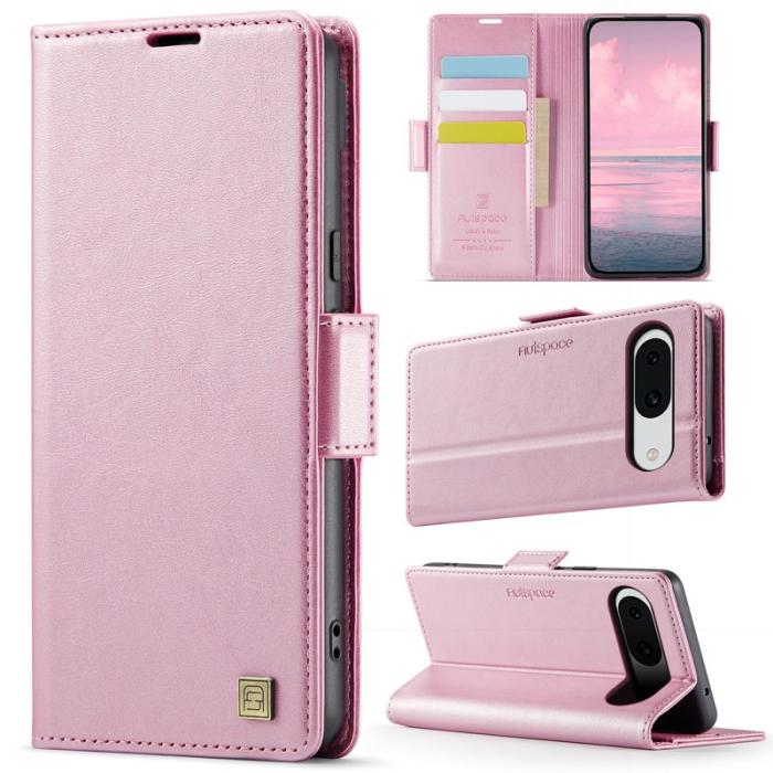 AUTSPACE - AUTSPACE Google Pixel 8 Fodral Retro Konstläder - Rosa