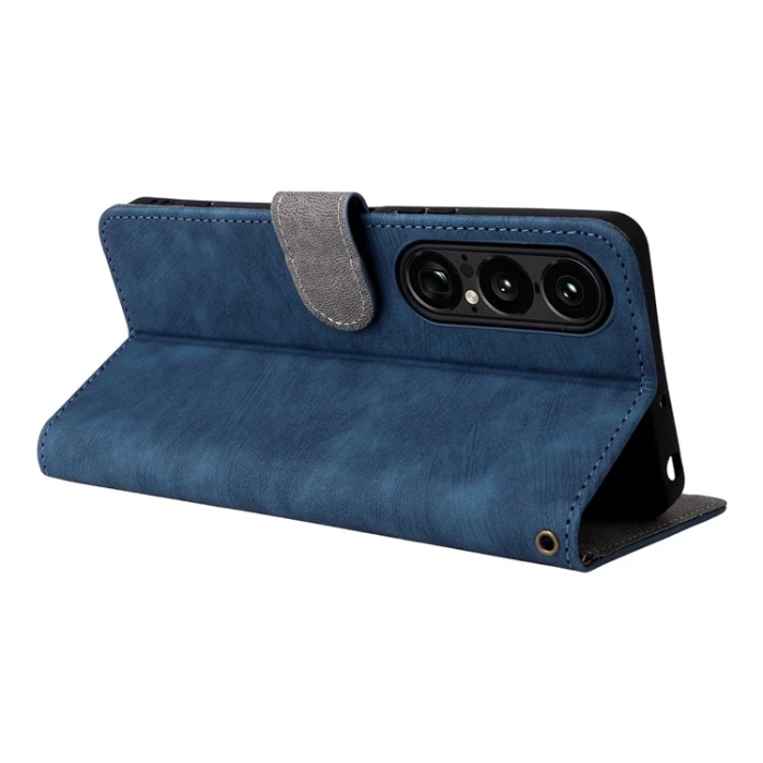 A-One Brand - Sony Xperia 1 VII Plånboksfodral RFID Kickstand med rem - Blå