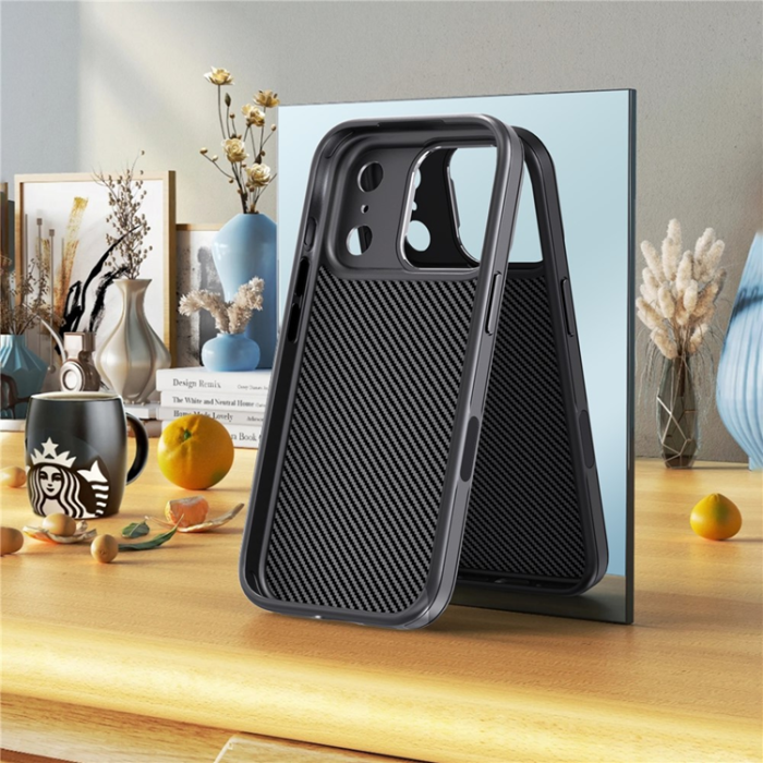 iPaky - IPAKY iPhone 17 Pro Mobilskal Carbon Fiber - Svart