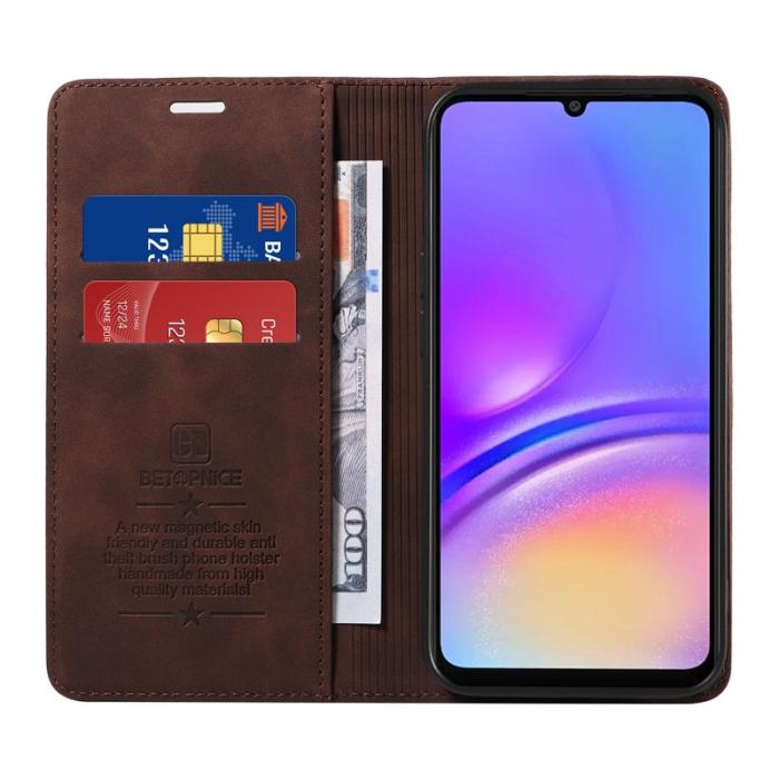 BETOPNICE - BETOPNICE 003 Samsung Galaxy A06 4G Plånboksfodral Konstläder - Brun