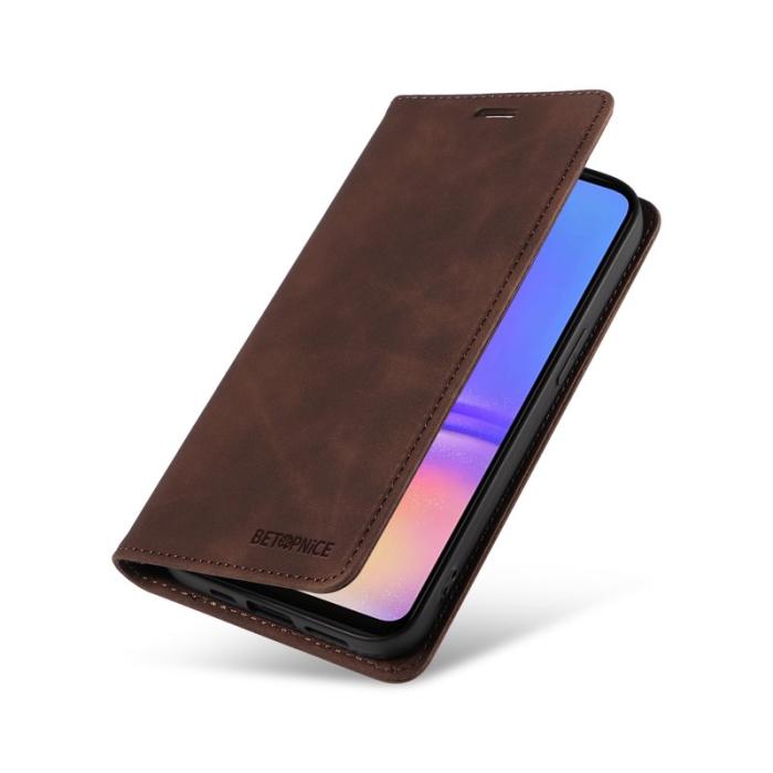 BETOPNICE - BETOPNICE 003 Samsung Galaxy A06 4G Plånboksfodral Konstläder - Brun