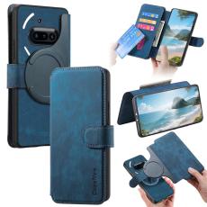 CASENEO - CASENEO F&ouml;r Nothing Phone (3a) Magnetiskt Pl&aring;nboksfodral Konstl&auml;der - Bl&aring;