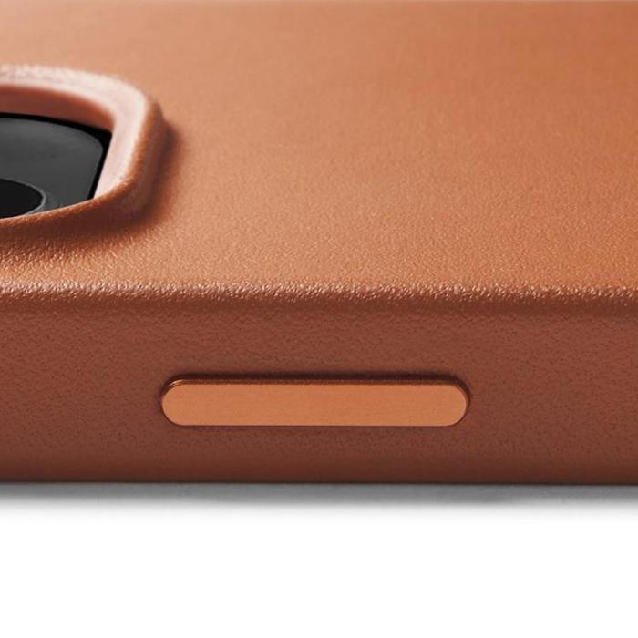 Mujjo - Mujjo iPhone 14 Skal Magsafe Full Läder - Tan