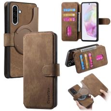 CASENEO - CASENEO Samsung Galaxy A36 5G Pl&aring;nboksfodral Konstl&auml;der - Brun