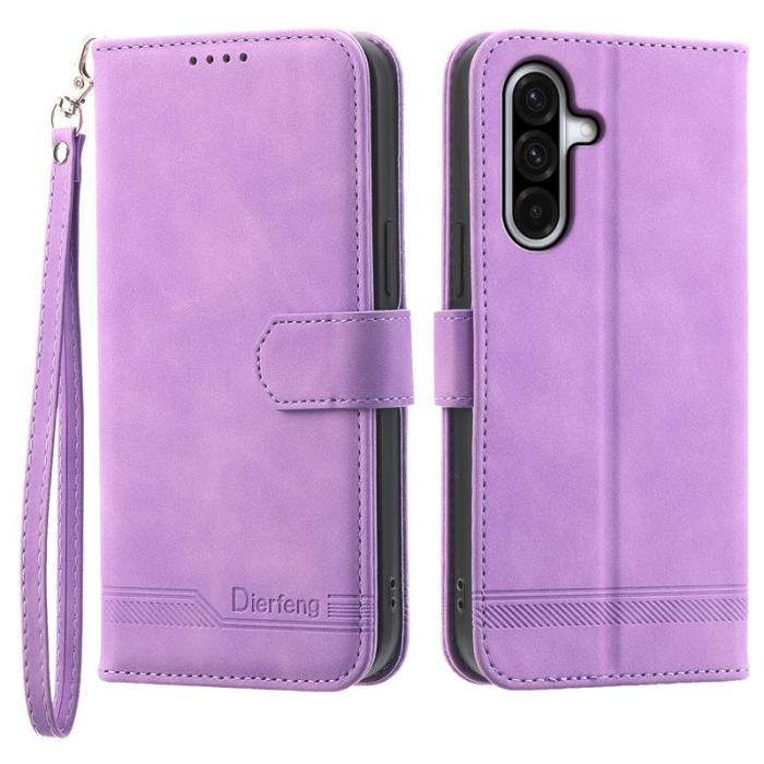 DIERFENG - DIERFENG DF-03 Samsung Galaxy A56 5G Plånboksfodral Konstläder - Lila