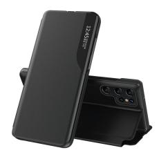 OEM - Mobilskal till Samsung Galaxy S26 Ultra Folio Flip Konstl&auml;der St&auml;ll - Svart
