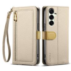 ESEBLE - ESEBLE E11 f&ouml;r Samsung Galaxy S25+ Pl&aring;nboksfodral Konstl&auml;der - Khaki
