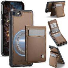 JEEHOOD - JEEHOOD J06 Konstl&auml;der fodral f&ouml;r iPhone 8/SE 2020/SE 2022 - Brun