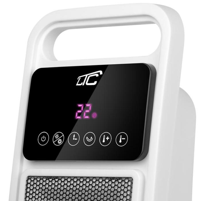 LTC - LTC Värmefläkt 1400/2000W med Keramiskt Värmeelement - Vit