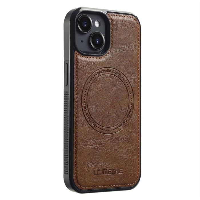 LC.imeeke - LC.IMEEKE L3 iPhone 13 Fodral Magnetiskt KonstLäder - Brun