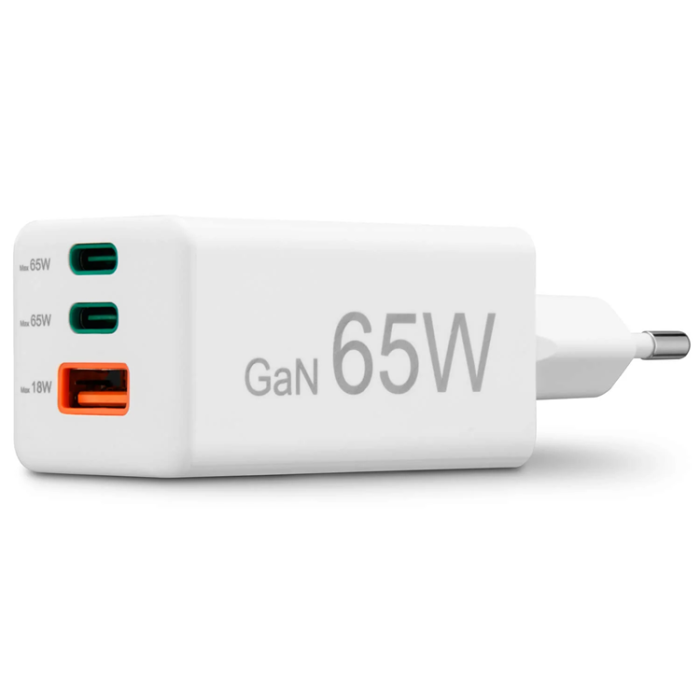 Hama - Hama Snabbladdare 65W 2xUSB-C 1xUSB-A GaN - Vit