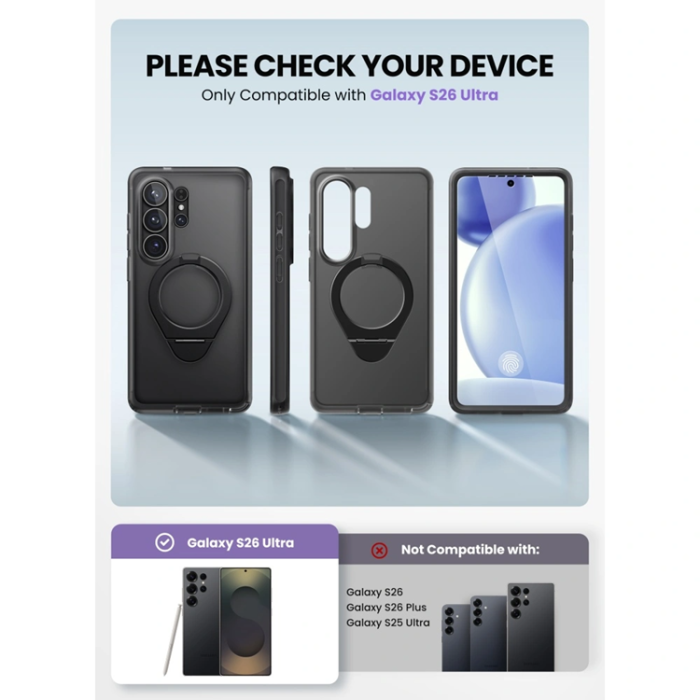 SupCase - SupCase Mobilskal För Galaxy S26 Ultra Magsafe Cosmo - Frost Svart
