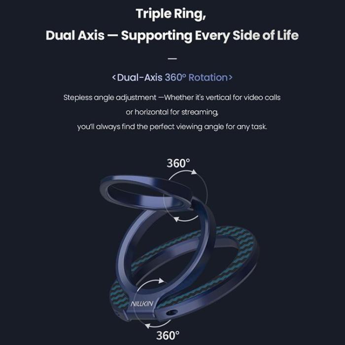 Nillkin - NILLKIN Magnetisk Ringhållare Kickstand Aramid Fiber Aluminiumhållare