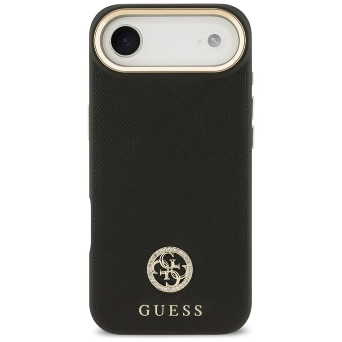 Guess - Guess iPhone 17 Air Mobilskal Magsafe Grained Strass Logo - Svart